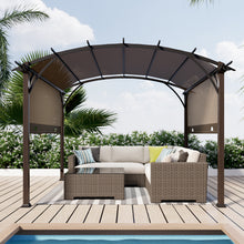 Load image into Gallery viewer, COOS BAY Outdoor Patio Pergola 11.4x11.4 ft with Retractable Textilene Canopy Top