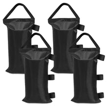 Load image into Gallery viewer, COOS BAY Heavy Duty Weight Bags for Outdoor Pop Up Canopy, Sand Bag Anchor Kit for Instant Shelter, 4-Pack, Black (Sand Not Included)
