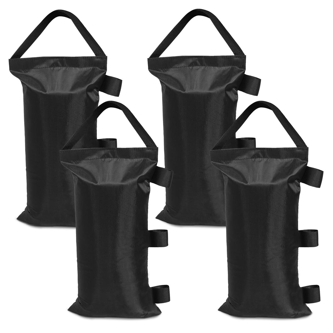 COOS BAY Heavy Duty Weight Bags for Outdoor Pop Up Canopy, Sand Bag Anchor Kit for Instant Shelter, 4-Pack, Black (Sand Not Included)