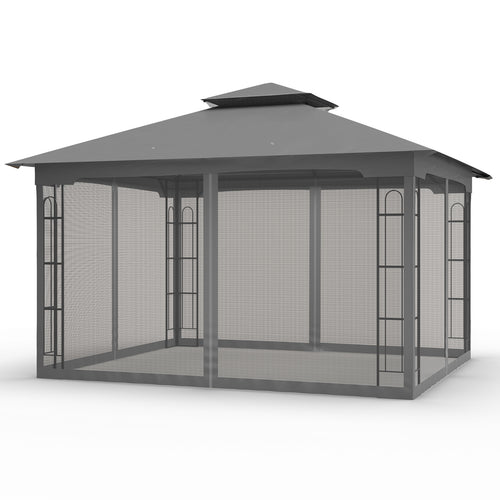 COOS BAY Outdoor 13x11 Gazebo with Mosquito Netting