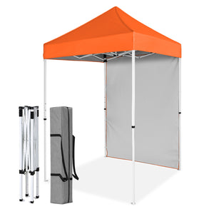 COOS BAY 5x5 Outdoor Portable Canopy Tent with One Removable Sunwall