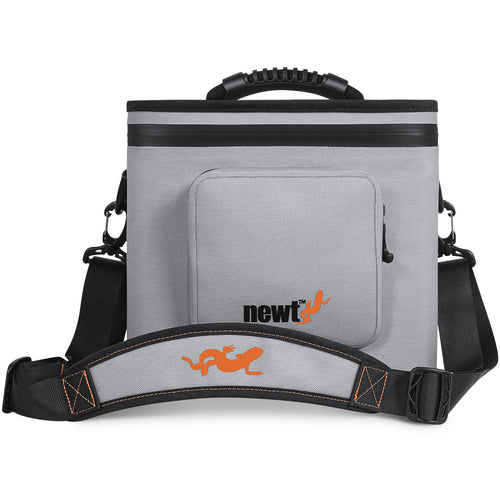 NEWT Fully Waterproof Padded Camera Shoulder Bag with Leak-Proof Zipper, High-Frequency Welded Seams and Removable Padded Inserts, Gray