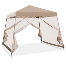 Load image into Gallery viewer, COOS BAY 10&#39; x 10&#39; Slant Leg Easy Setup Pop Up Canopy Tent w/Mosquito Netting 64 sqft of Shade