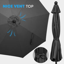 Load image into Gallery viewer, COOS BAY 9&#39; Patio Umbrella Outdoor Market Table Umbrella with Push Button Tilt and Crank for Garden, Deck, Backyard, Pool and Beach, 8 Ribs