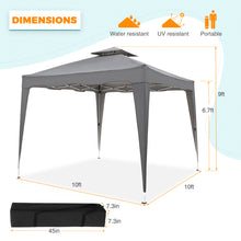Load image into Gallery viewer, COOS BAY Outdoor 10 x 10 ft Pop-Up Instant Patio Gazebo Tent with Decorative Leg Skirt,Portable Folding Vented Canopy with Carry Bag, Gray