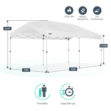 Load image into Gallery viewer, COOL Spot 10&#39; x 20&#39; Pop Up Canopy Tent Easy Setup Center Push Commercial Outdoor Party Instant Folding Shelter