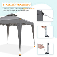 Load image into Gallery viewer, COOS BAY Outdoor 10 x 10 ft Pop-Up Instant Patio Gazebo Tent with Decorative Leg Skirt,Portable Folding Vented Canopy with Carry Bag, Gray