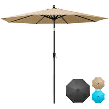 Load image into Gallery viewer, COOS BAY 9&#39; Patio Umbrella Outdoor Market Table Umbrella with Push Button Tilt and Crank for Garden, Deck, Backyard, Pool and Beach, 8 Ribs