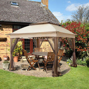 COOL Spot 11'x11' Pop-Up Gazebo w/ Mosquito Netting with 121 sqft of Shade