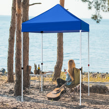 Load image into Gallery viewer, COOS BAY 5x5 Portable Instant Canopy Tent, Pop Up Outdoor Sun Shelter for Beach, Sports and Camping, Red / Pink /  White / Blue