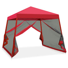 Load image into Gallery viewer, COOS BAY 10&#39; x 10&#39; Slant Leg Easy Setup Pop Up Canopy Tent w/Mosquito Netting 64 sqft of Shade