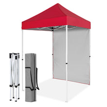 Load image into Gallery viewer, COOS BAY 5x5 Outdoor Portable Canopy Tent with One Removable Sunwall, Pop up Sun Shelter with Carry Bag, Red/White/Black/Blue/Pink