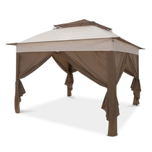 Load image into Gallery viewer, COOS BAY 11x11 Pop-up Instant Gazebo Tent with 4 Sidewalls Outdoor Canopy Shelter with Carry Bag, Stakes and Ropes, Beige/Gray